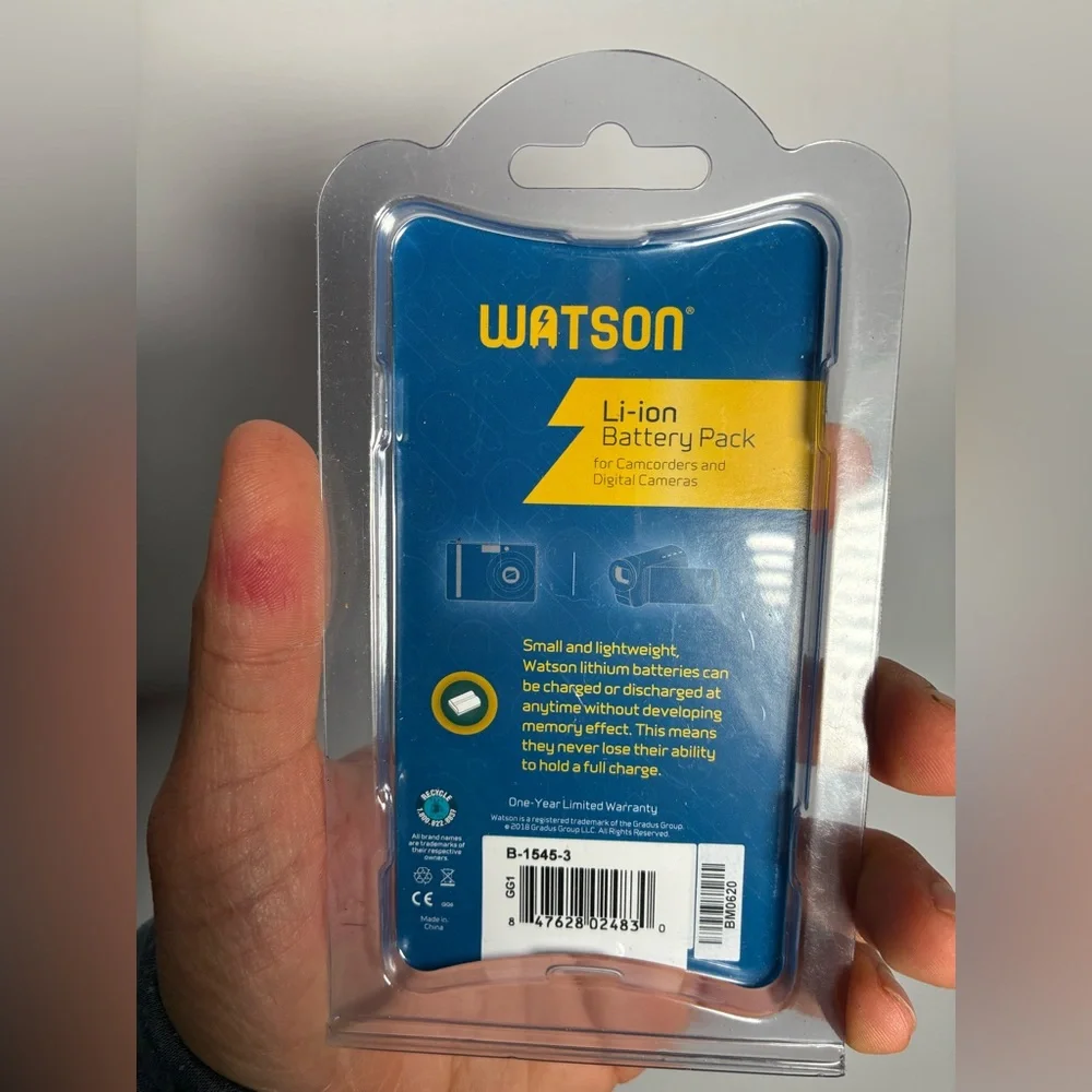 NEW Watson Li-ion‎ Battery Pack Replaces Canon NB-1L NB-1LH 3.6V 1010mAh